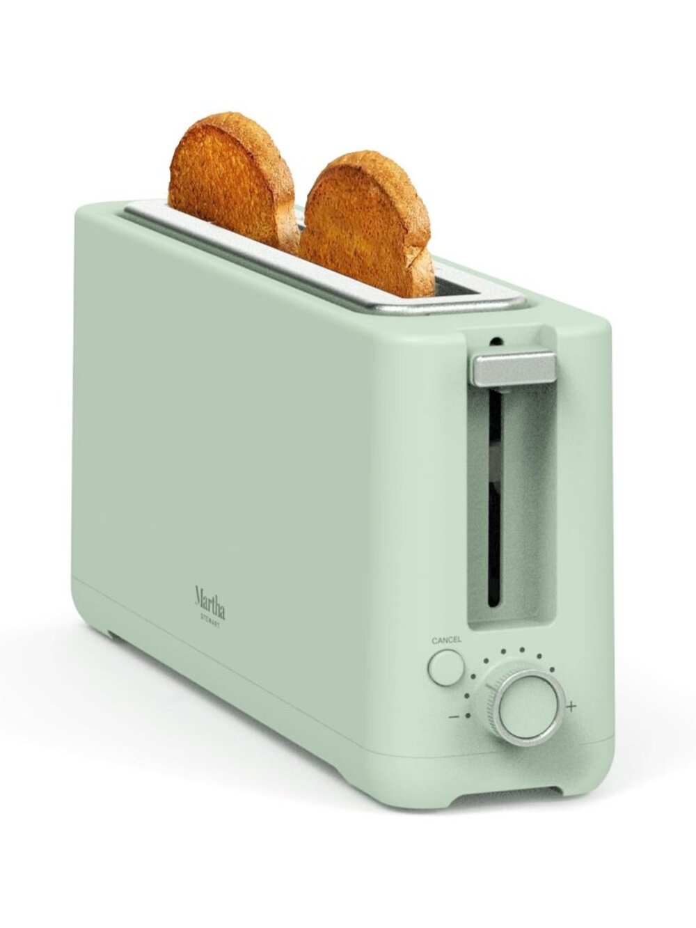2 Slice Green Extra Wide Removable Crumb Tray Slot Stainless Steel Toaster